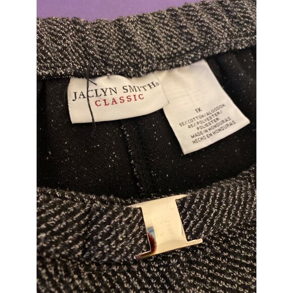 Jaclyn Smith Classic Women's Gray Herringbone Midi Skirt Size 1X - Picture 4 of 5